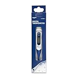 Amazon Basic Care - Digitales Thermometer, Blau