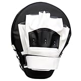 TOBBOMEY PU Kunstleder Taekwondo Handpratze mit Dreilagigem Eve Schaum Stoßdämpfendes Schlagpolster Ergonomisch Gebogen Langlebig für Kickboxen Karate und Kampfsport Training