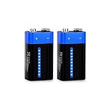 XMING 9-V-Batterie Würfelbatterie 6F22 Quadratisch laminiertes Fernbedienungsmikrofon Multimeter 9 Trockenzelle (Size : Two)