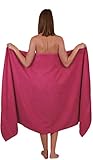 Betz Badetuch groß XXL Größe 100 x 200 cm Badetücher Saunatuch Palermo 100% Baumwolle Farbe Cranberry