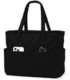 oscaurt Cord Tote Bag Große Umhängetasche Praktische Handtasche mit 17 Zoll Laptopfach Shopper Tasche Damen Groß Genug für Reisen Einkäufe Schule Fitness