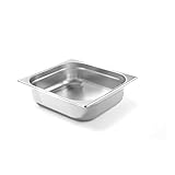 HENDI Gastronormbehälter, Temperaturbeständig von -40° bis 300°C, Heissluftöfen-Kühl- und Tiefkühlschränken-Chafing Dishes-Bain Marie, 3L, GN 2/3, 354x325x(H)40mm, Edelstahl, 12 Stück