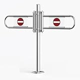 Supermarkt-Schwingtor – Metall Manuell & Automatisch Schließend Eingangstor, Unidirektionale Zauntür für Kassierungsheke, Ideal für Lager- und Einzelhandelssicherheit