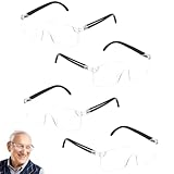 4 Stück Lupenbrille, Vergrößerungsbrille mit 300%, 500%, 800%, 1000% Vergrößerung, Brillenlupe für Brillenträger, Anti-Blaulicht, Ideal für Fernarbeit, Lesen, Nähen, Basteln