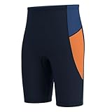 Dickly Herren Neopren-Shorts, 3 mm Neopren-Shorts, Badehose Leggings Badehose für Schnorcheln Surfen Wassersport, Schwarz L