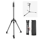 JEBUTU Lichtstativ 81-200cm, Aluminium Lampenstativ Umkehrbares, Stativständer Licht Stativ, Light Stand mit 1/4'-Gewinde für Studio Fotografie Ringlicht Blitzlicht Softbox