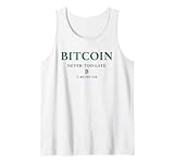 BITCOIN - NEVER TOO LATE. 21 Million Club. Rich Crypto Money Tank Top