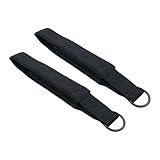 2 x Pilates Doppelschlaufen-Gurte, für Fußreformer, Fitnessgeräte, Fleece-Übungsgürtel