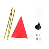 Toddmomy 1 Satz Warnflaggen mit Professionellem Fahnenmast Klappbare Sicher Installieren für Boot und Kanu Helle Warnfarbe für Hohe Sichtbarkeit