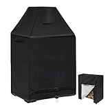 Feuerschalenabdeckung – Feuerstellenabdeckungen wasserdicht | Outdoor-Kaminabdeckung | aufrechte Terrassen-Holzkamin | 96,5 x 66 x 137,2 cm, strapazierfähiger, winddichter Schutz für Außenkamin