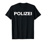 Polizei Sicherheitsausrüstung Kostüm Uniform - Damen T-Shirt, Schwarz, S, Kurzarm, Klassische Passform, Polyester 100%