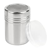 3 Stück Edelstahl-Streuer, Puderzuckerstreuer mit Frischhaltedeckel, Kakaostreuer und Mehlstreuer, Puderzuckermühle für Kakao, Kaffee, Schokolade, Zucker, Salz, Backen und Kochen