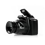 HD-DSLR-Kamera mit 18-fachem Zoom, 3-Zoll-LCD-HD-Bildschirm, CMOS 5 MP, Bis zu 24 MP Sensor, F/2,9 F=4,1 Mm Objektiv, 20–30 cm Brennweite, Integriertes(Standardversion + Weitwinkelobjektiv)
