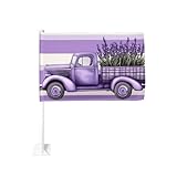 Truc Autoflagge, Fensterclip, 30 x 45 cm, doppelseitig, Lavendelfarben