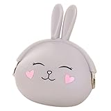 Damen-Geldbörse mit Reißverschluss, Geldbörse mit Kartenfächern, Geldbörse aus Taschendieb Geldbörsen Damen (Grey, One Size)