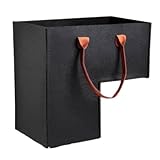 Treppenkorb mit Ledergriffen, L-Form, große Kapazität, Aufbewahrungstasche für Kleidung, T5w1, Spielzeugtasche, Kleinteile-Organizer