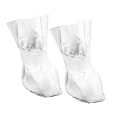 ifundom 4 Stück Schuhüberzüge Für Haustiere Hundestiefel Für Draußen Kleine Hundeschuhe Stiefel Für Kleine Hunde Outdoor-hundestiefel Hundeschuhe Für Draußen Schuhe Für Hunde Stoff Weiß