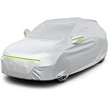 Favoto Autoabdeckung Vollgarage Auto Abdeckplane Staubdicht Wasserdicht Autohülle Autoplane Winter & Sommer für 480cm-505cm SUV 3.5kg