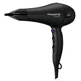 Rowenta Signature Pro CV7840F0, Secador de pelo motor Profesional AC de 2200 W, función iónica, 2 velocidades y 3 ajustes de temperature with boquillas Conzentrradoras y difusor