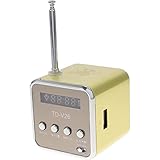 iplusmile Td-V26 Digital Lautsprecher Mini Lautsprecher Fm Radio Stereo Mp3 Mp4 Musikplayer Unterstützen Micro Sd/Tf Karte/USB/Disk/Fm (Grün)