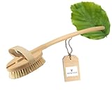 HOFMEISTER® Badebürste, 47 cm, angenehme Reinigung & Massage des Rückens, sanft zur Haut Dank Fibre-Natur-Borsten, Peeling mit der Körperbürste, Handschlaufe & Abnehmbarer Stiel