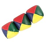 Spacnana Kinderspielzeug Jonglierkugeln Set Übung Finger Flexibilität Zirkus Anfänger Lernprop PU Leder