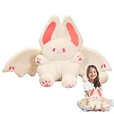 Bat Bunny Plüschtier - Kaninchen Fledermaus Plüschtier, einzigartiges Kaninchenspielzeug | Niedliches Fledermaushasen Plüschtier, weiche und kuschelige Hasenpuppe, weißes Plüschkissen, Sammelgeschenk