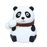 JANDEI - Pandabär RGB LED-Nachtlicht, USB-Aufladung. Nachttischlampe, Nachtlicht, Babylampe, Kinderlampe, weiches Silikon, Berührungssensor, Kinderzimmer