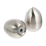 SHINEOFI 2 Stück Edelstahl Gewürzstreuer Eierform mit Streuöffnung Vielseitige Salzdose für Pfeffer Zucker Rostfrei Spülmaschinengeeignet Praktischer Gewürzbehälter für Küche