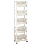 Trolley – Mehrzweck-Rack, Rollwagen, Rollwagen, mehrschichtiger Buchaufbewahrung, Rollwagen, Haushaltsschreibwaren, Snacks, Organizer, Wagen, multifunktional, für Wohnzimmer, Schlafzimmer