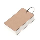 DOITOOL Karten Kraftpapier mit Binderingen Lesezeichen für DIY Grußkarten für Büro und Schule Blöcke Weiß