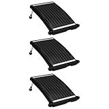 Xichuzi Solar-Heizungen für Pool Gebogen 3 STK Pool Solarheizung, Poolheizung, Poolzubehhör, Sonnenkollektor, 72,5x46 cm