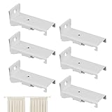 Vorhangschienen-Wandhalterung, 6-teiliges Set, flexible Unterstützung, Hardware-Halter für oben drinnen und draußen, Küche, Heimdekoration