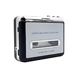Orolotay Kassettenspieler Tragbarer USB-Kassetten-Zu-MP3-Konverter Audio-Musikkassette mit Kopfhörern