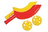 Schildkröt® Scoop Ball Set, 2 Schläger, 2 Bälle, Geschicklichkeitsspiel, inklusive wiederverschließbarer Netztasche, 970131, rot, gelb
