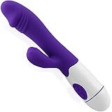 Rabbit Vibrator für Frauen 30 Vibrationen 19cm ⌀3cm Silikon Klitoris und vibration für frauen G Punkt Vibration für Frauen Dildo für Frauen ABS Material Sex Toy stimulator wasserdicht FOPS W25-3
