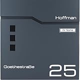 Verda Briefkasten mit Zeitungsfach, AkzoNobel Powder Coatings Lackierung, Designer Wandbriefkasten, Briefkasten Anthrazit, personalisiert Briefkasten, Namensschild & 2 Schlüsseln SN3678-1