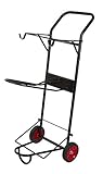 Kerbl Sattelcaddy (Farbe schwarz, B x H x T 48 x 127 x 78 cm, Gewicht 15 kg, fahrbar und klappbar, geeignet für Stall/Turnier und unterwegs) 321000