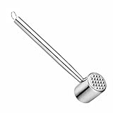 Fleischklopfer aus Edelstahl, 304 Edelstahl, ergonomisches Design zum Zartmachen von Steak, Geflügel, Hühnerschnitzel