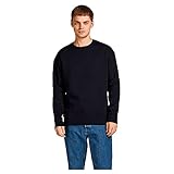 JACK & JONES Herren Basic Sweater | Langarm Shirt Rundhals Pullover | Warmer Jumper ohne Kapuze JJESTAR, Farben:Schwarz, Größe Pullover:L