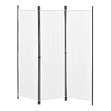 Raumteiler Huesca 3-teilig 150x171 cm Paravent Trennwand 3-TLG. Sichtschutz Stellwand Spanische Wand Weiß