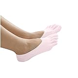 Mesh Toes Women -Reibung atmungsaktive Five Socks liner Weiße Sneaker Socken Herren Füßlinge Damen Seidensocken (Pink #1, One Size)