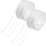 Rusoz Dichtungsband Selbstklebend Wasserdicht Transparent, 2 Rollen Abdichtband Selbstklebend Wasserfest Fugendichtungsband Anti-schimmel 3.2mx38mm für Küche,badezimmer, Toilette, Wandecke