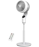 PNTCK Standventilator Leise, 30M Windentfernung, Oszillierender Ventilator, 1500m³/h Luftvolume, Turbo-Luftzirkulator Fans, 3 Modi 3-Geschwindigkeit, 24 Stufen, standventilator mit fernbedienung