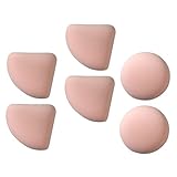 FRCOLOR Dual Use Puderquasten Für Make up Feucht Und Trocken Inklusive 2 Runder Und 4 Fächerförmiger Schwämme Für Flüssige Und Lose Puder Tragbar Und Ideal Für Die