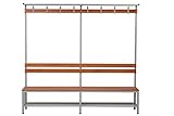Schrank & Stuhl Umkleidesitzbank 200 cm mit Hut- & Schuhrost