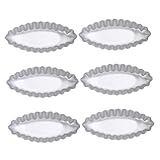 DECORNIJIA 6 Stück Teiliges Aluminiumlegierung Antihaft Beschichtete Tart Egg Tart formen Stabil und Rostfrei Vielseitig für Desserts und Kuchenbacken
