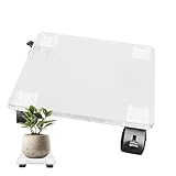 Birtern Rollender Pflanzenständer mit Rädern, transparenter Acryl-Pflanzgefäß, quadratischer Pflanzenständer – Pflanzenständer, Gartentopfbeweger, Blumenständer für den Innen- und Außenbereich