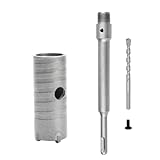 melairo SDS Plus Hammerbohrer Wandlochsäge Bohrerset Schneidwerkzeuge mit Rundem Schaft Beton Zement Lochöffner, 30mm