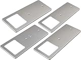 kalb | LED Unterbauleuchten silber 5W- sehr flache Küchenleuchte mit Touch-Dimmfunktion Einbaustrahler Einbauspot, Auswahl:4er Set warmweiss